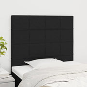 Uzglavlje Crno 90x5x118/128 cm Tkanina