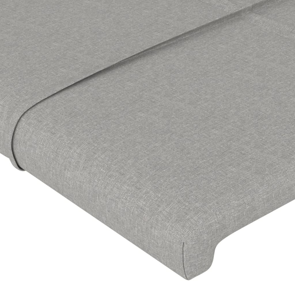 Uzglavlje svijetlosivo 100x5x118/128 cm tkanina