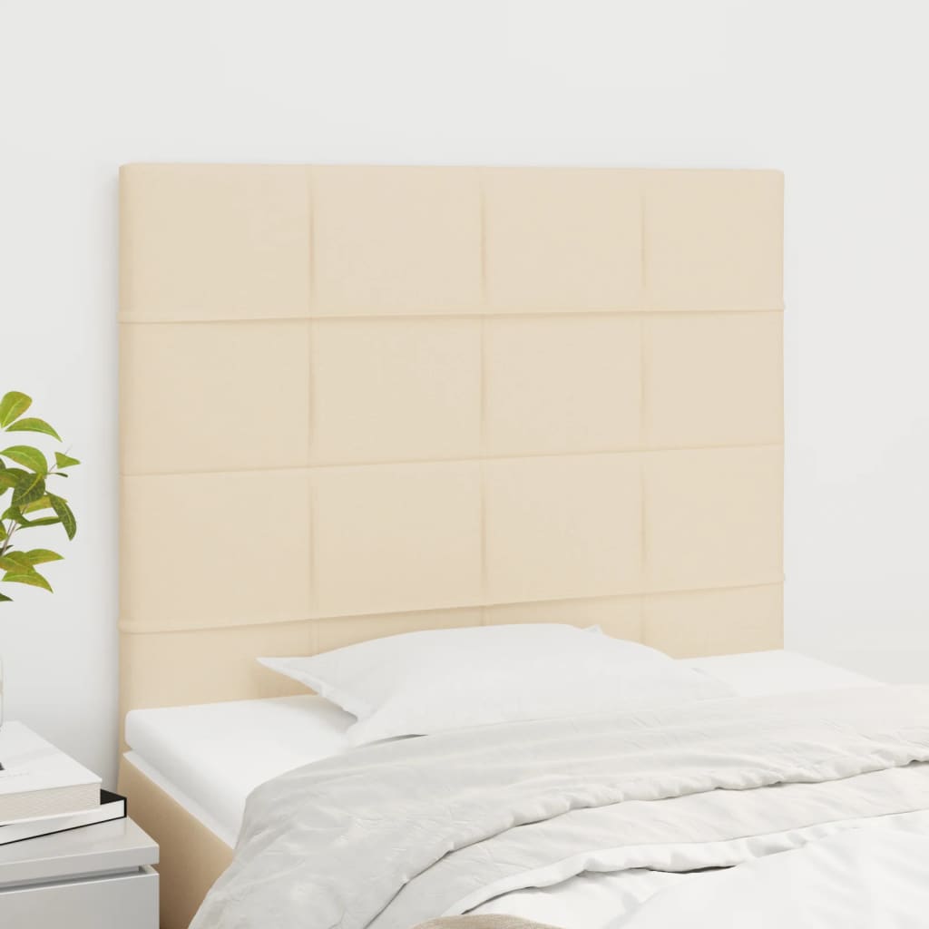 Uzglavlje krem boje 100x5x118/128 cm tkanina