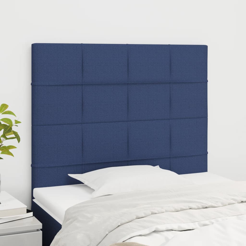 Uzglavlje plavo 100x5x118/128 cm tkanina
