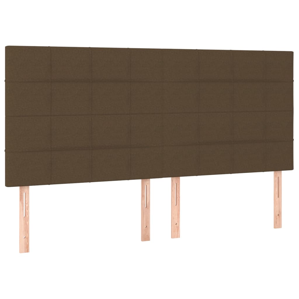 Uzglavlje tamnosmeđe 160x5x118/128 cm tkanina