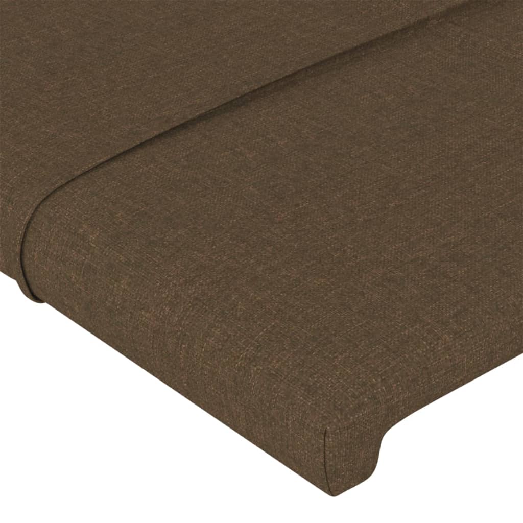 Uzglavlje tamnosmeđe 160x5x118/128 cm tkanina
