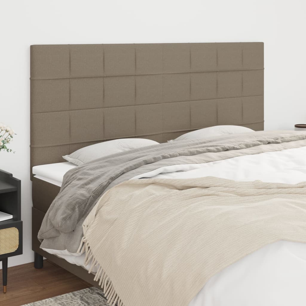 Uzglavlje boje taupe 160x5x118/128 cm tkanina