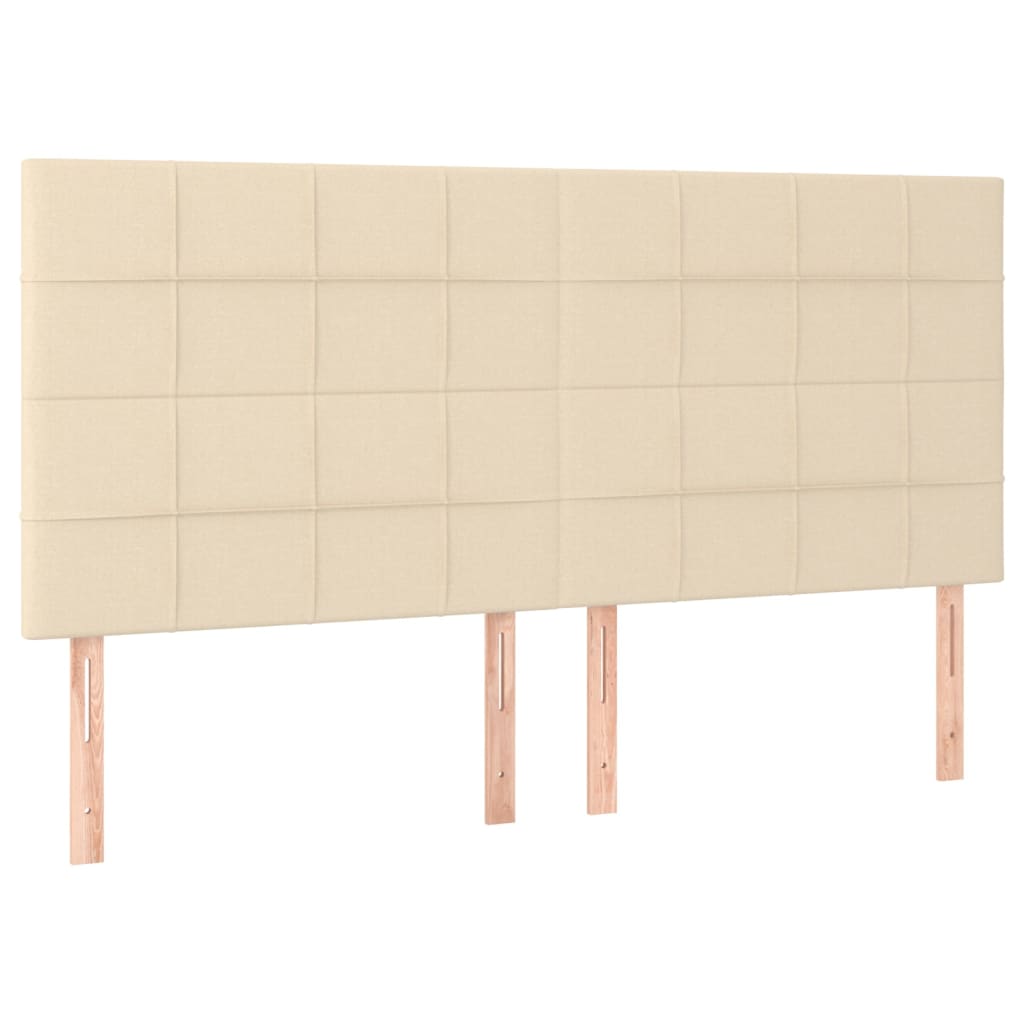 Uzglavlje krem boje 160x5x118/128 cm tkanina