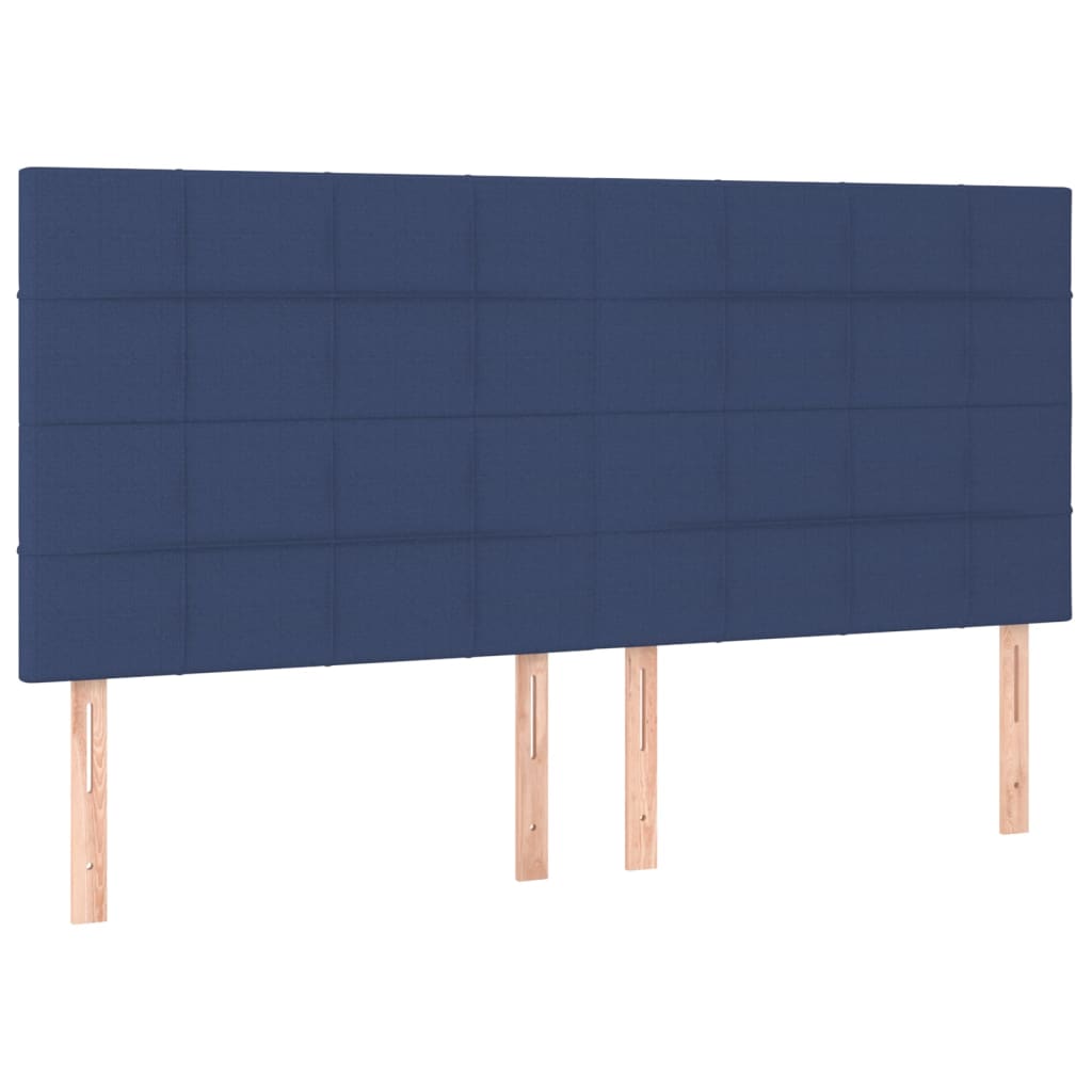 Uzglavlje plavo 160x5x118/128 cm tkanina