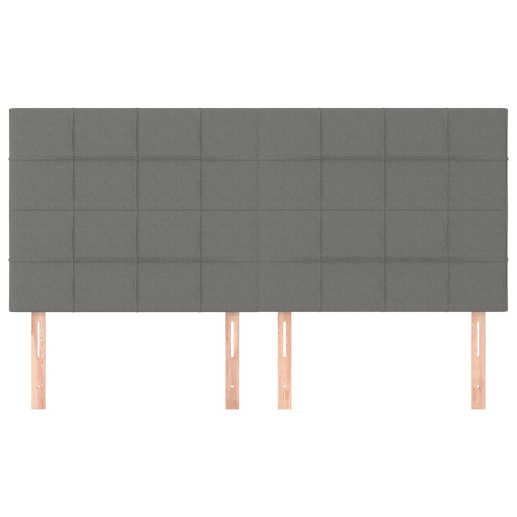 Uzglavlje tamno sivo 180x5x118/128 cm tkanina
