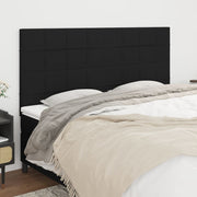 Uzglavlje Crno 180x5x118/128 cm Tkanina