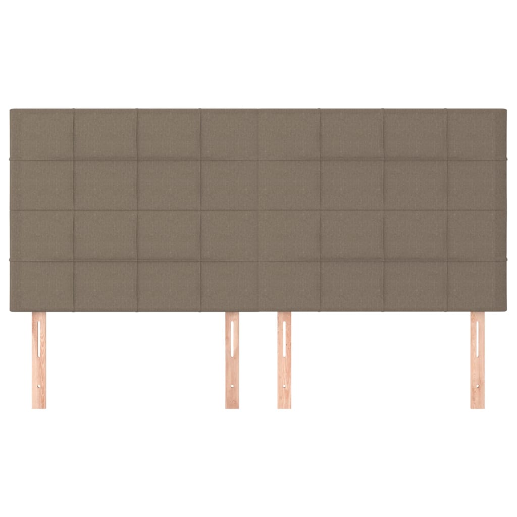 Uzglavlje boje taupe 180x5x118/128 cm tkanina