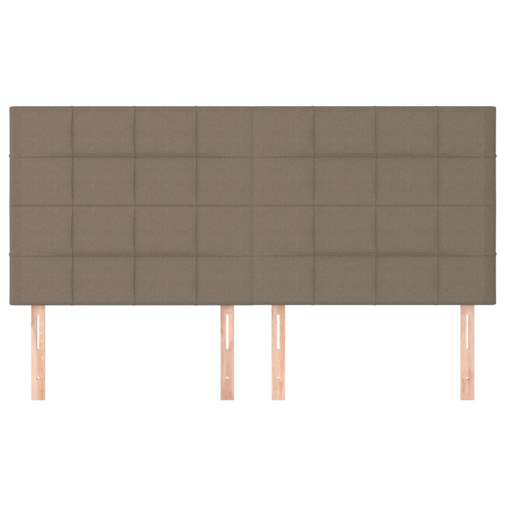 Uzglavlje boje taupe 200x5x118/128 cm tkanina