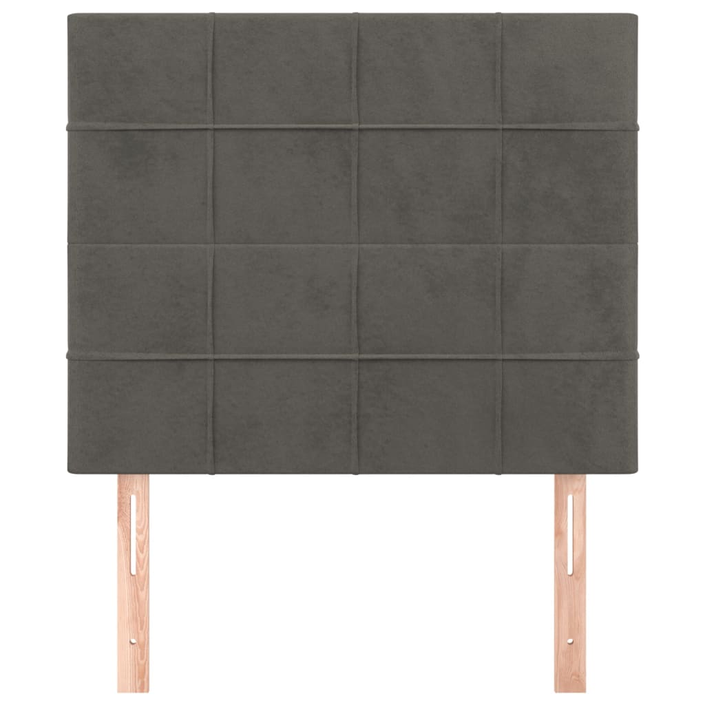 Uzglavlje tamno sivo 80x5x118/128 cm baršunasto
