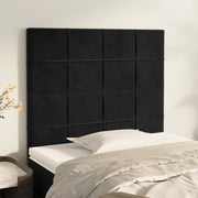 Uzglavlje Crno 90x5x118/128 cm Baršunasto
