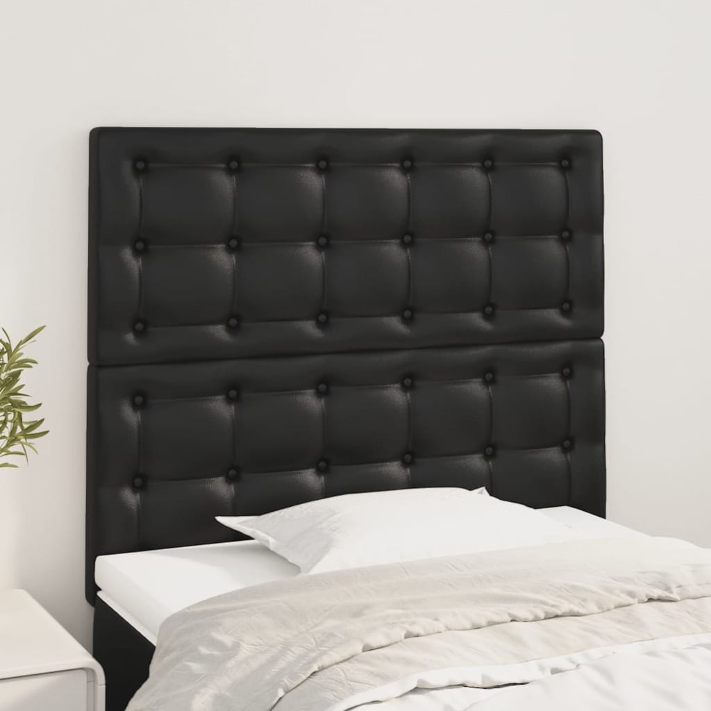 Uzglavlje crno 80x5x118/128 cm umjetna koža