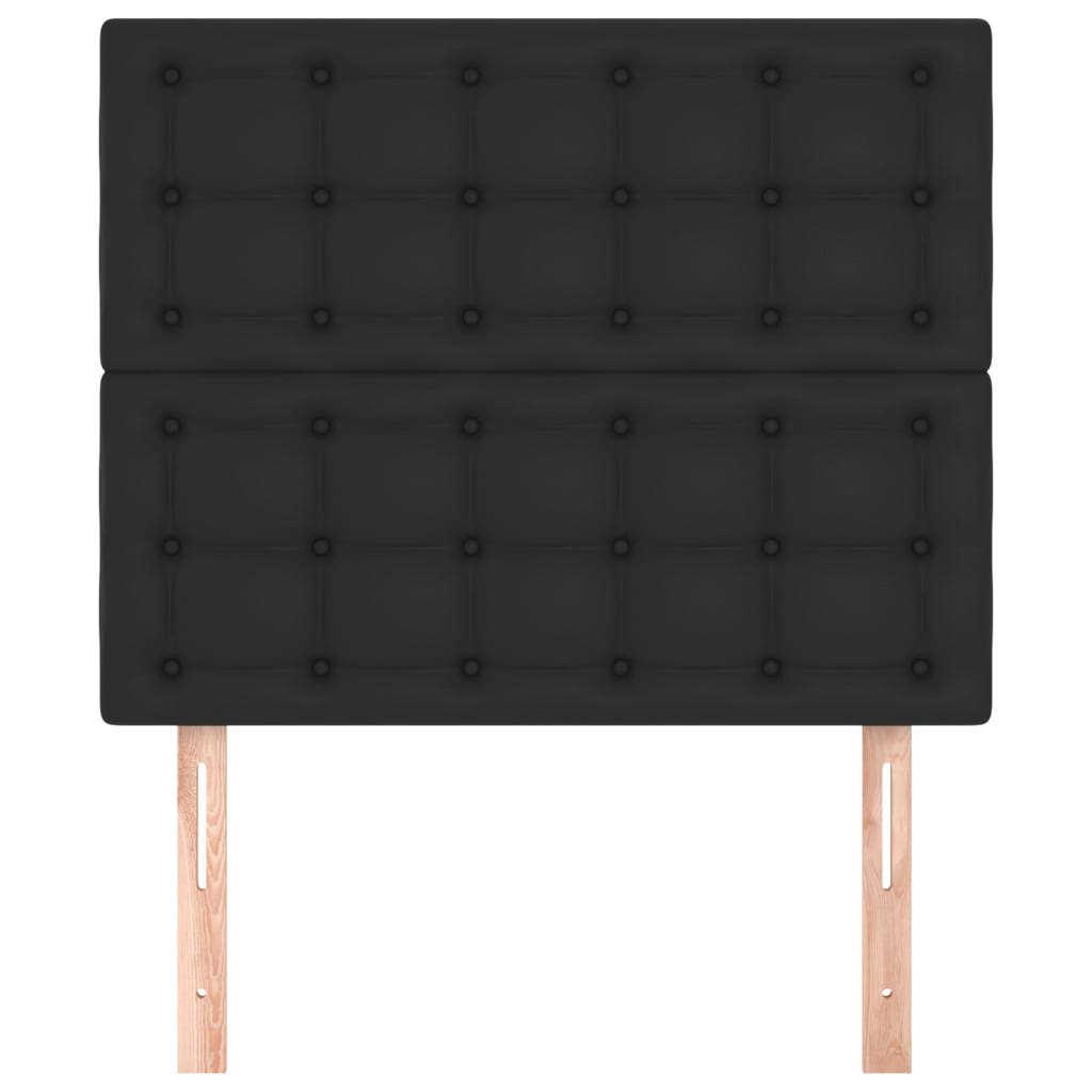 Uzglavlje crno 90x5x118/128 cm umjetna koža