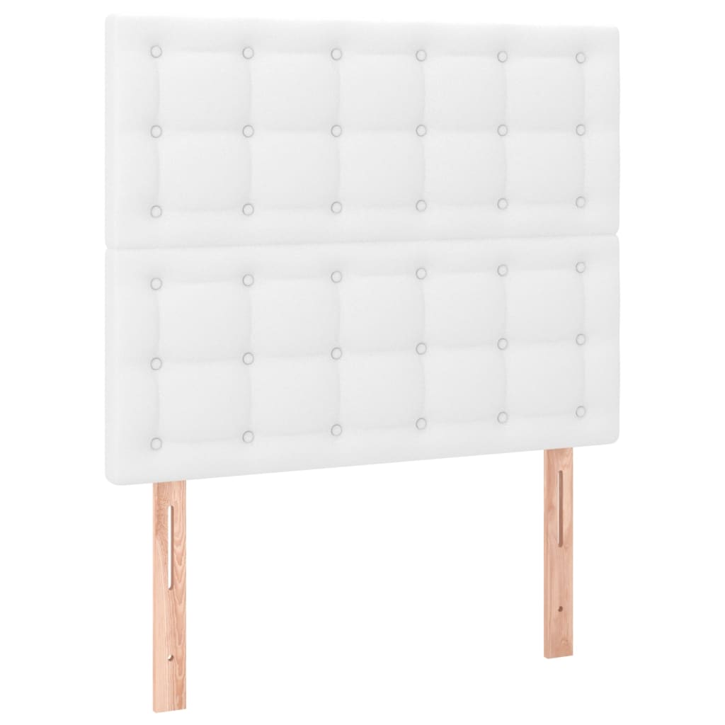 Uzglavlje Bijelo 90x5x118/128 cm Imitacija kože