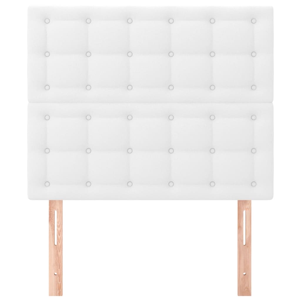Uzglavlje Bijelo 90x5x118/128 cm Imitacija kože