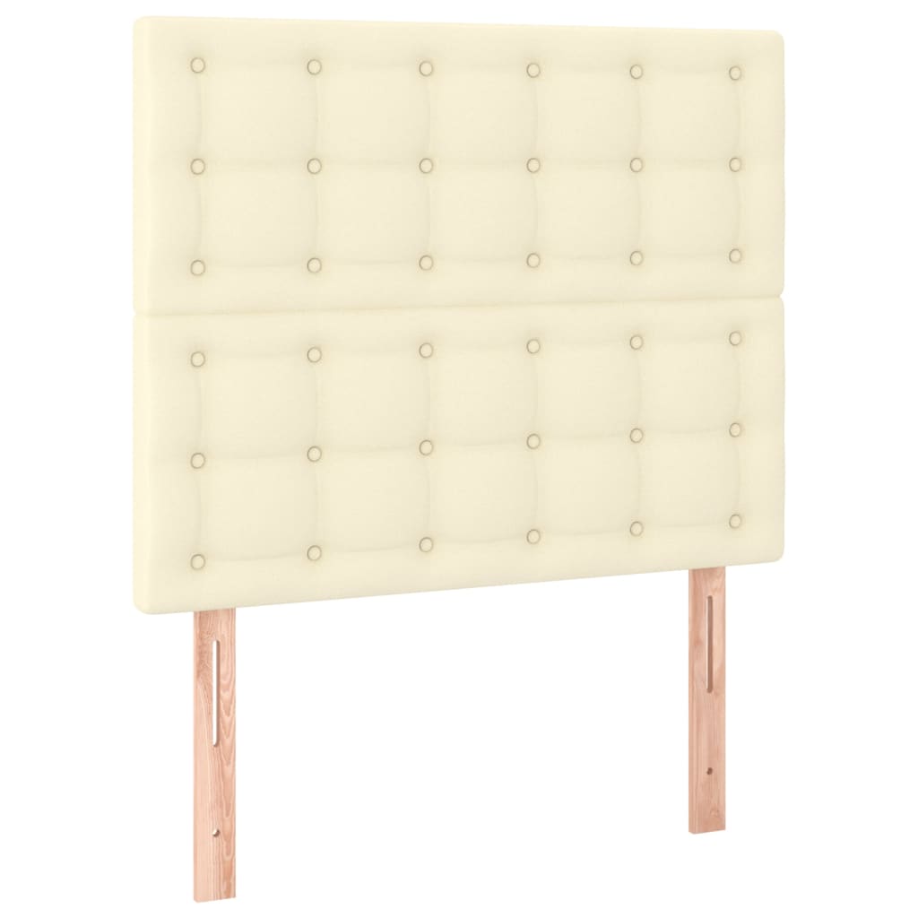 Uzglavlje krem boje 100x5x118/128 cm umjetna koža