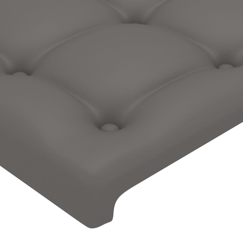 Uzglavlje sivo 100x5x118/128 cm umjetna koža