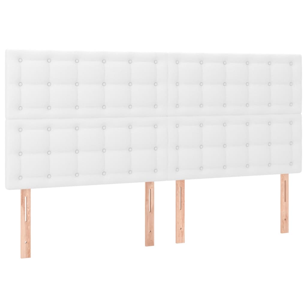 Uzglavlje Bijelo 160x5x118/128 cm Imitacija kože