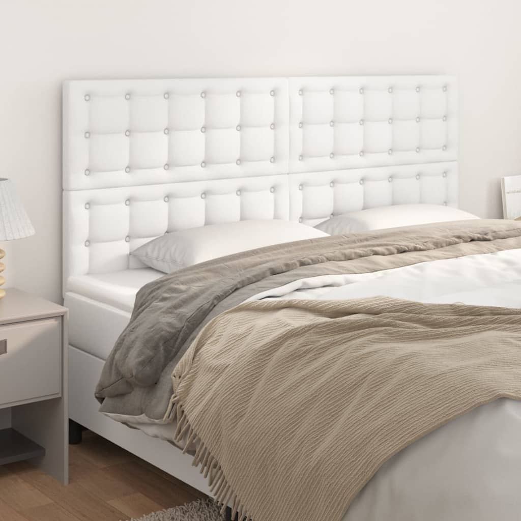 Uzglavlje Bijelo 160x5x118/128 cm Imitacija kože