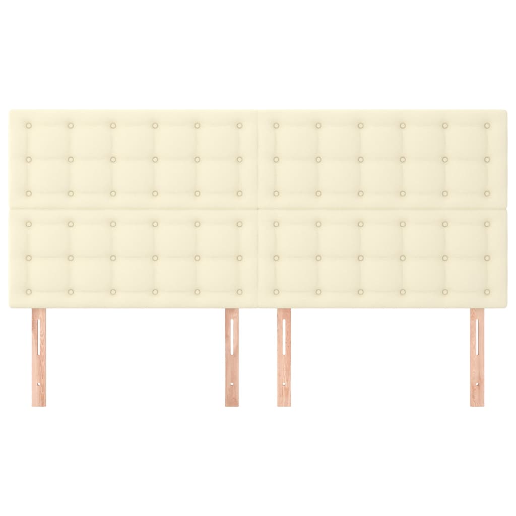 Uzglavlje krem boje 160x5x118/128 cm umjetna koža