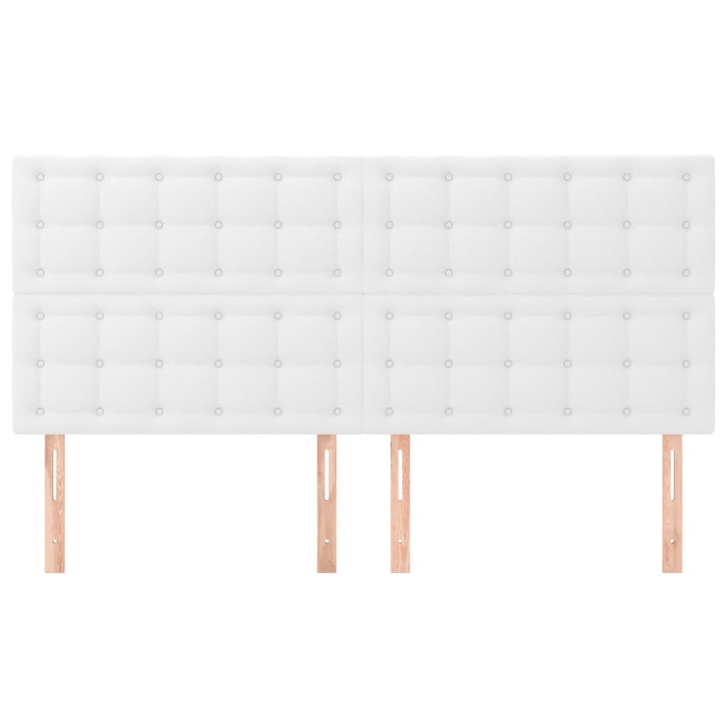 Uzglavlje Bijelo 180x5x118/128 cm Imitacija kože