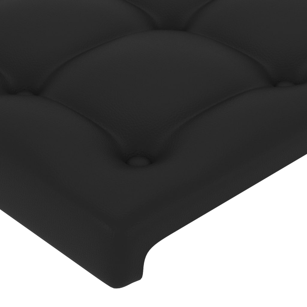 Uzglavlje Crno 200x5x118/128 cm Imitacija kože