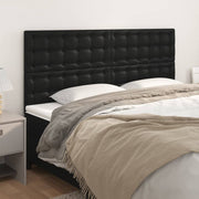 Uzglavlje Crno 200x5x118/128 cm Imitacija kože