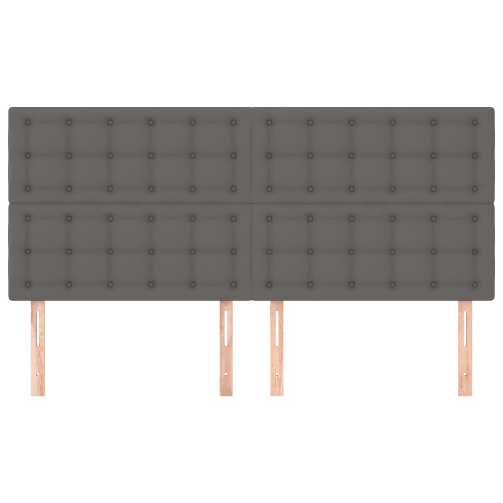 Uzglavlje sivo 200x5x118/128 cm umjetna koža