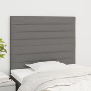 Uzglavlje tamno sivo 80x5x118/128 cm tkanina