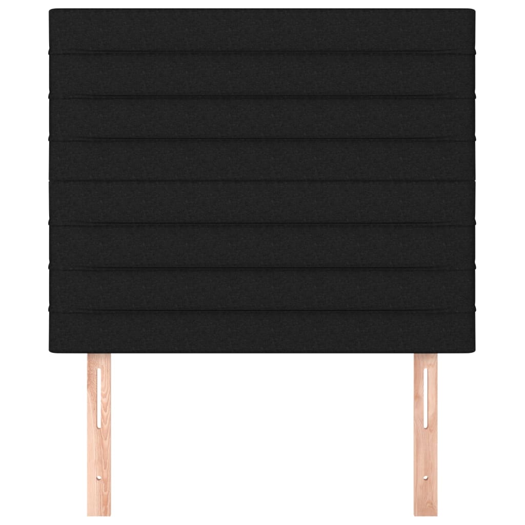 Uzglavlje Crno 80x5x118/128 cm Tkanina