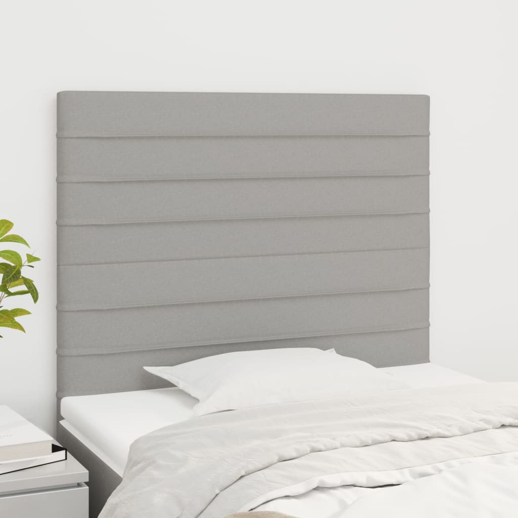 Uzglavlje svijetlosivo 100x5x118/128 cm tkanina