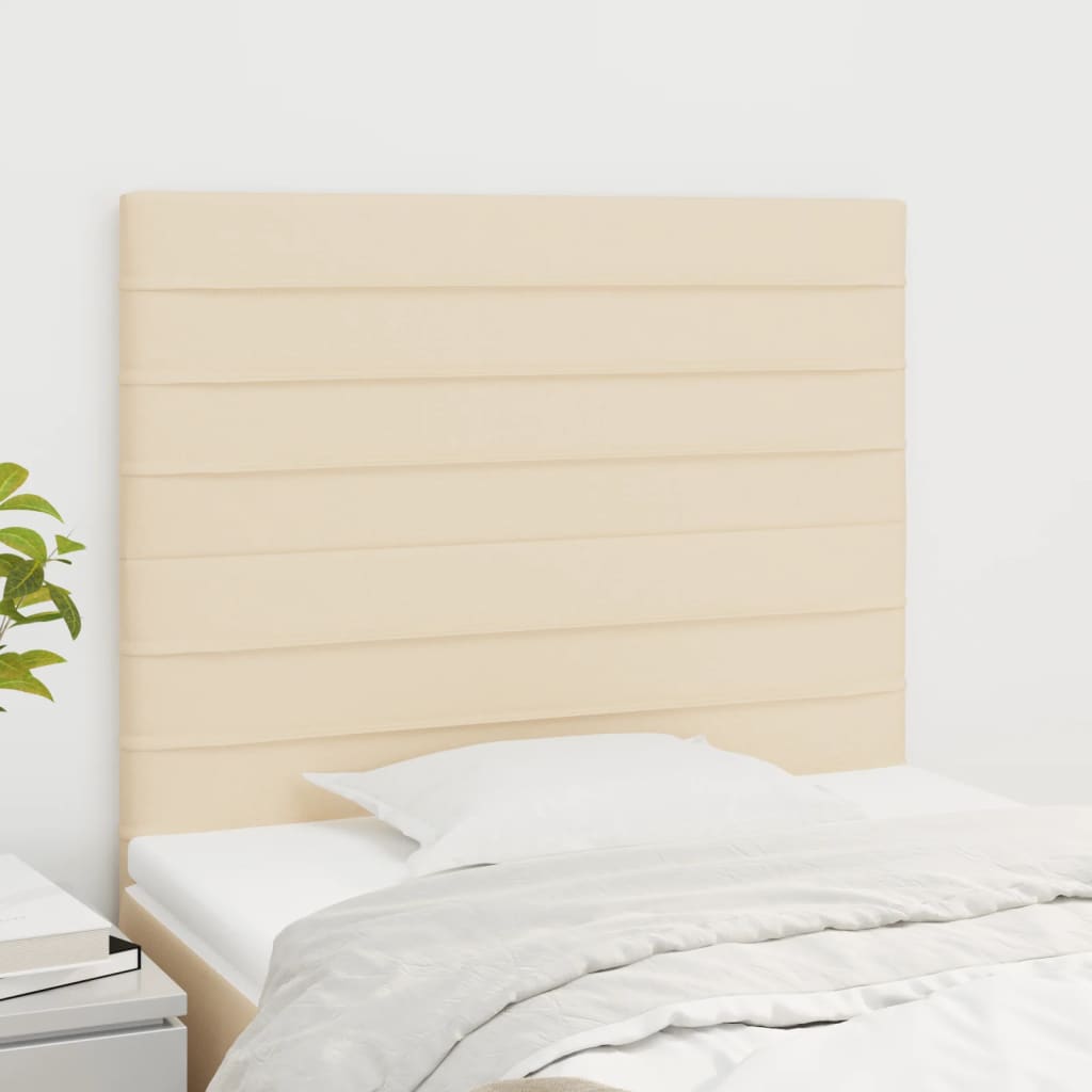 Uzglavlje krem boje 100x5x118/128 cm tkanina