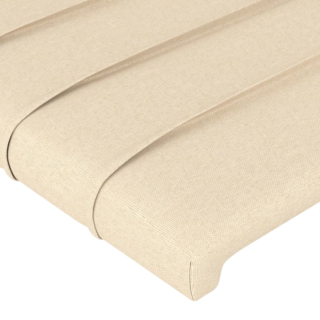 Uzglavlje krem boje 144x5x118/128 cm tkanina