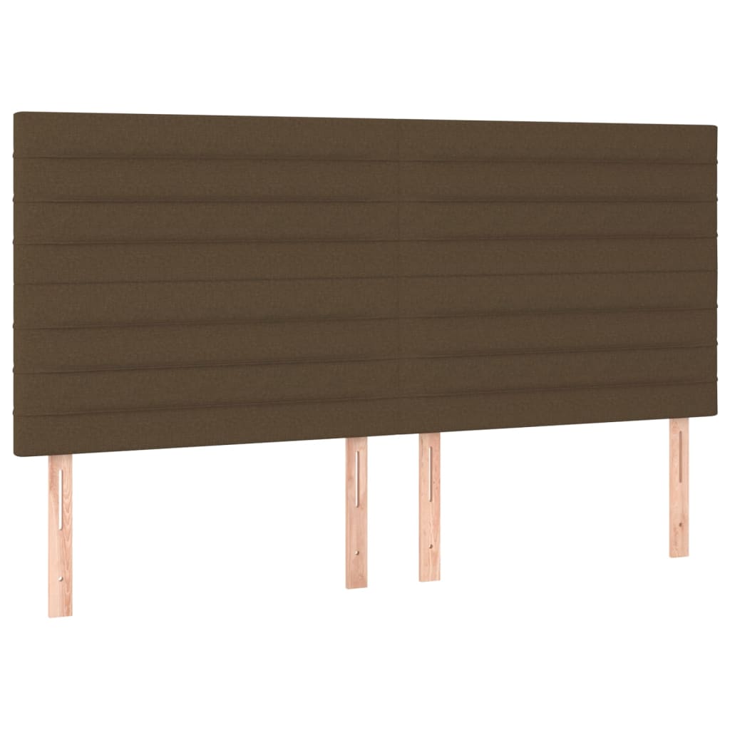 Uzglavlje tamnosmeđe 160x5x118/128 cm tkanina