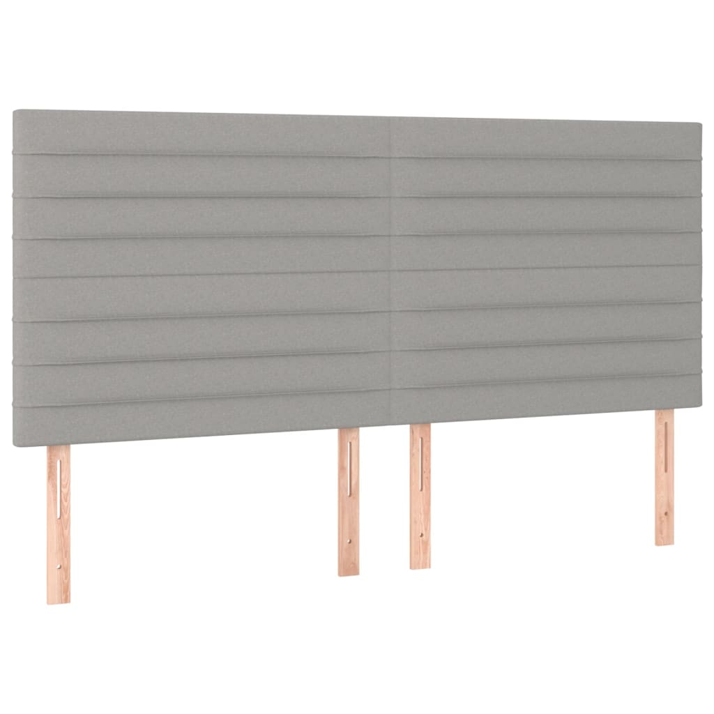 Uzglavlje svijetlosivo 200x5x118/128 cm tkanina