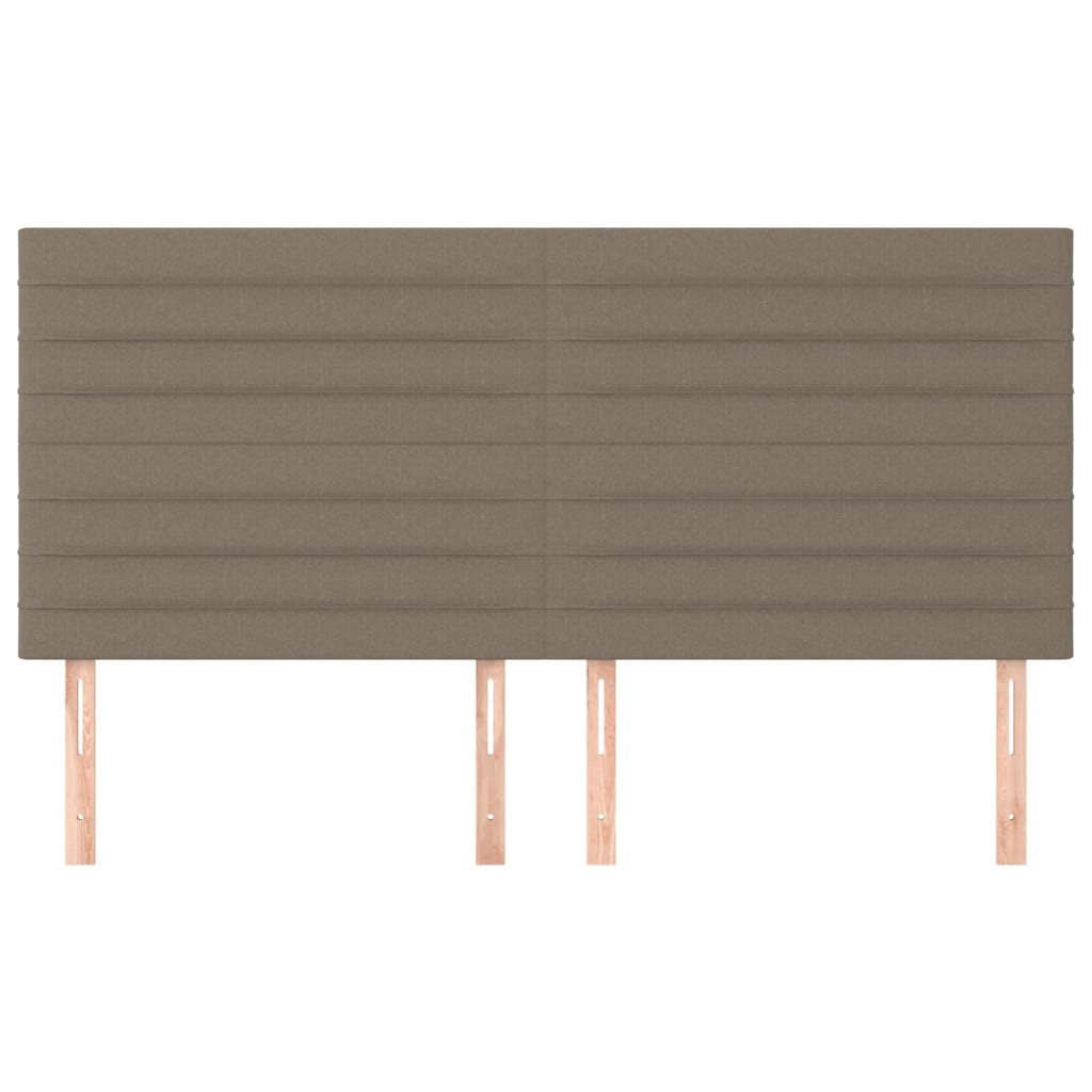 Uzglavlje boje taupe 200x5x118/128 cm tkanina