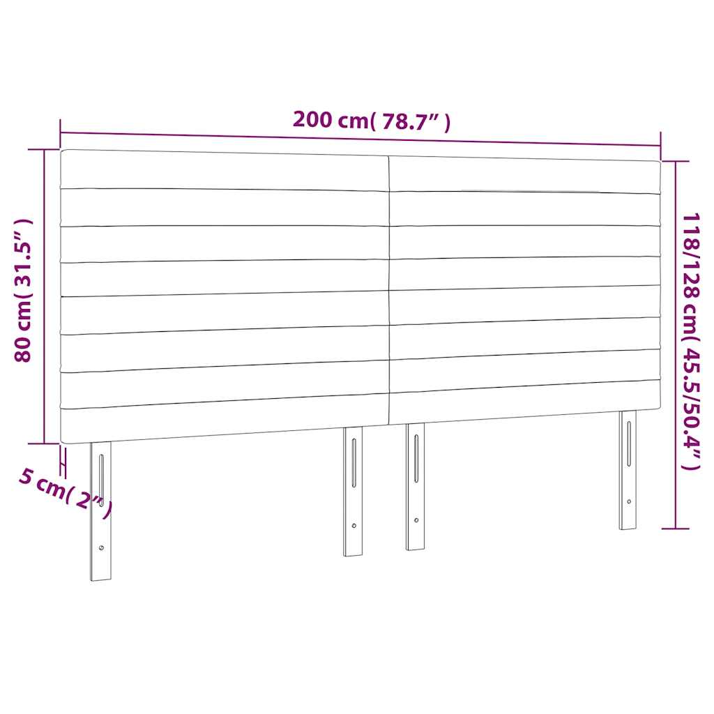 Uzglavlje tamnozeleno 200x5x118/128 cm baršunasto