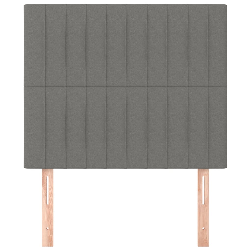 Uzglavlje tamno sivo 80x5x118/128 cm tkanina