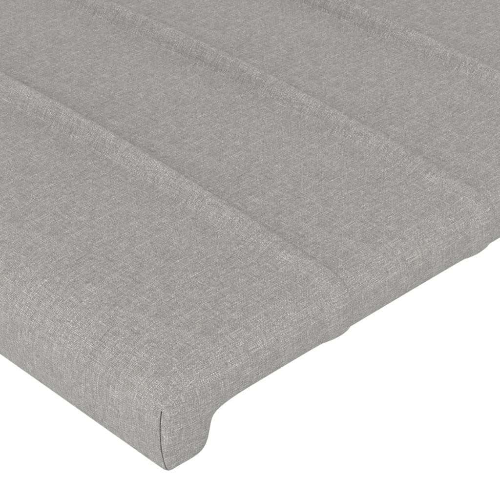 Uzglavlje svijetlosivo 90x5x118/128 cm tkanina