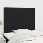 Uzglavlje Crno 90x5x118/128 cm Tkanina