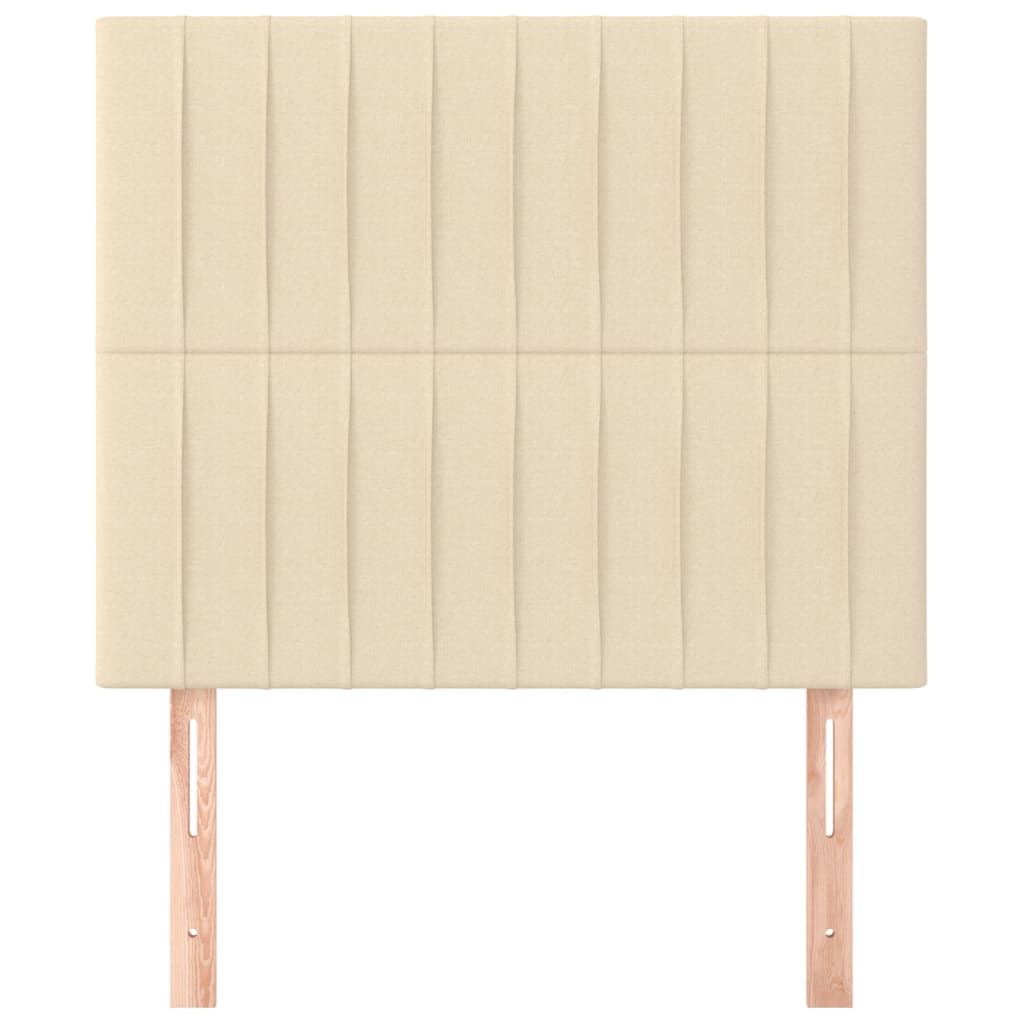 Uzglavlje krem boje 90x5x118/128 cm tkanina
