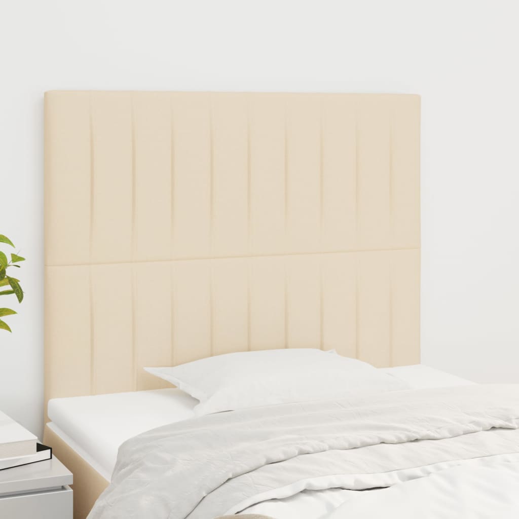 Uzglavlje krem boje 90x5x118/128 cm tkanina