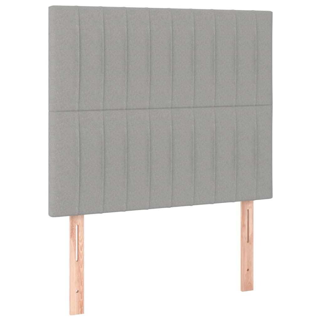 Uzglavlje svijetlosivo 100x5x118/128 cm tkanina