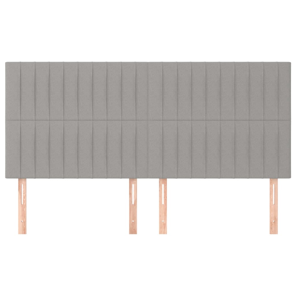 Uzglavlje svijetlosivo 160x5x118/128 cm tkanina