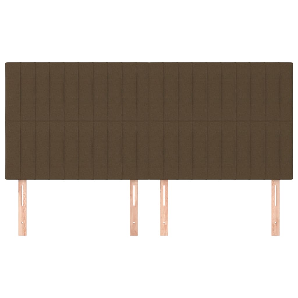 Uzglavlje tamnosmeđe 160x5x118/128 cm tkanina