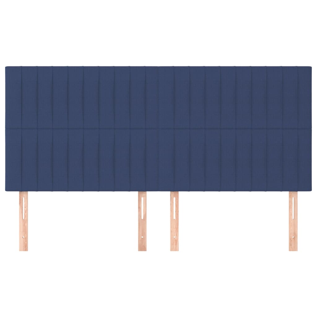 Uzglavlje plavo 160x5x118/128 cm tkanina