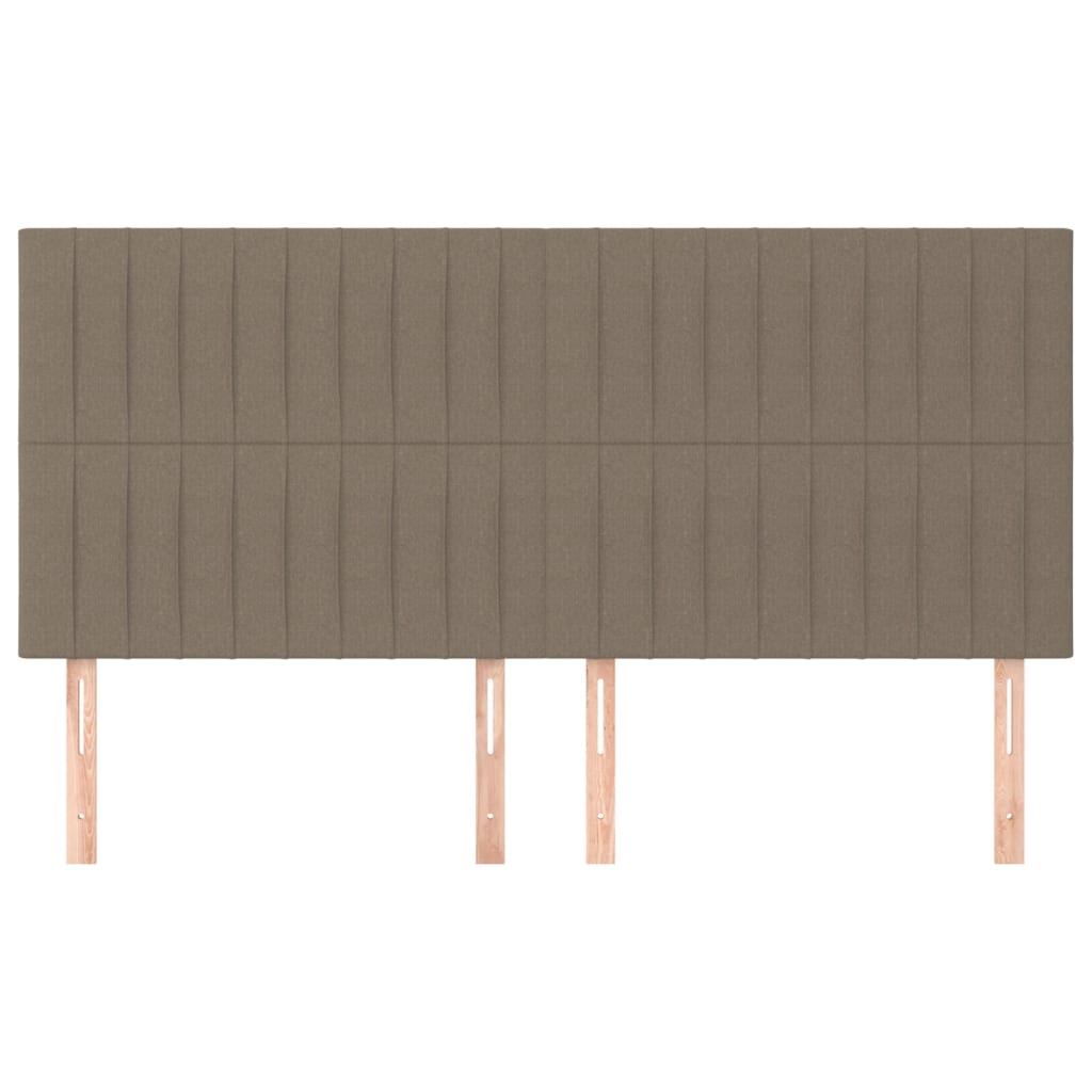 Uzglavlje boje taupe 180x5x118/128 cm tkanina