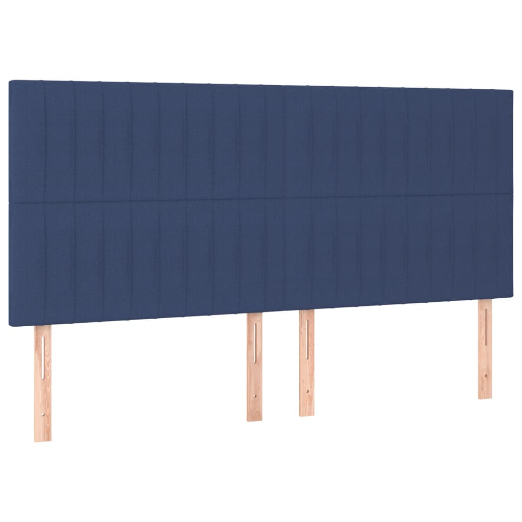 Uzglavlje plavo 180x5x118/128 cm tkanina