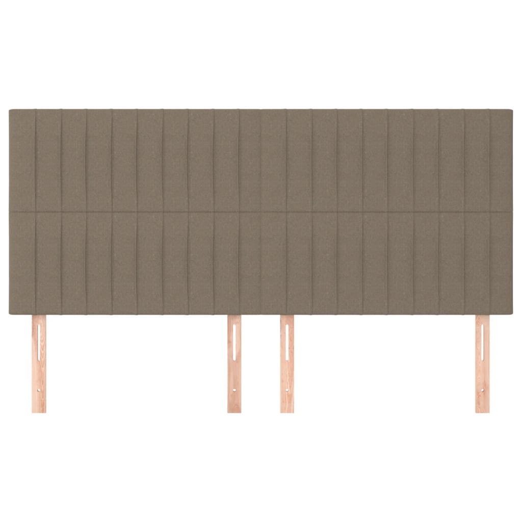 Uzglavlje boje taupe 200x5x118/128 cm tkanina