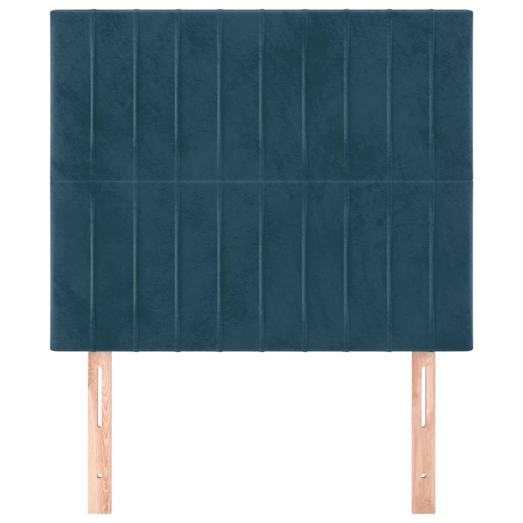Uzglavlje tamnoplavo 90x5x118/128 cm baršunasto